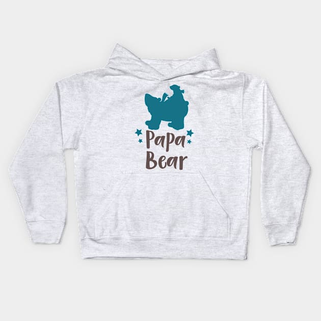 Papa Bear, Bear Cub, Cute Bear, Little Bear, Stars Kids Hoodie by Jelena Dunčević